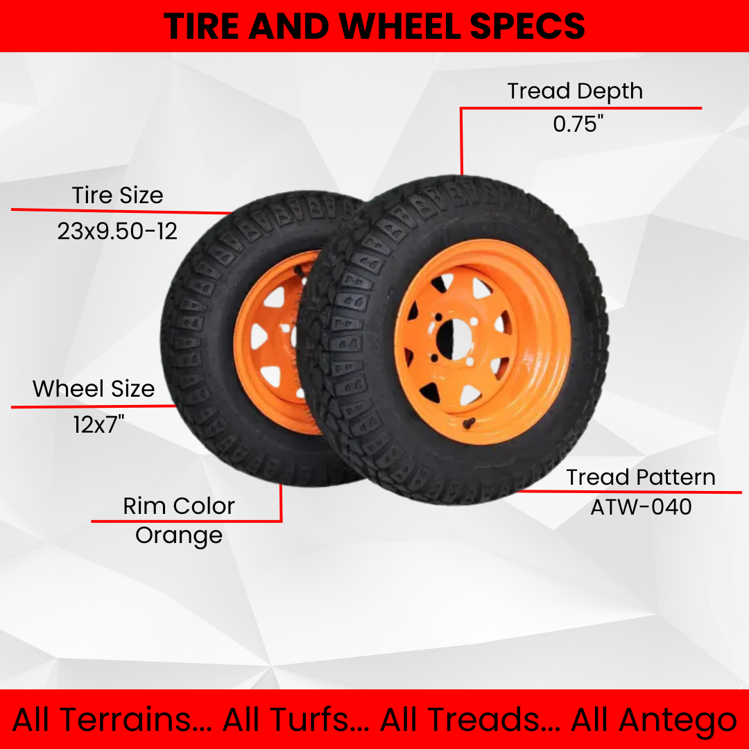 Antego Tire & Wheel (Qty: 1) Scag 23x9.50-12 Cougar Tiger Cub 48” Assemblies Replaces 482044 481659 (ATW-040)