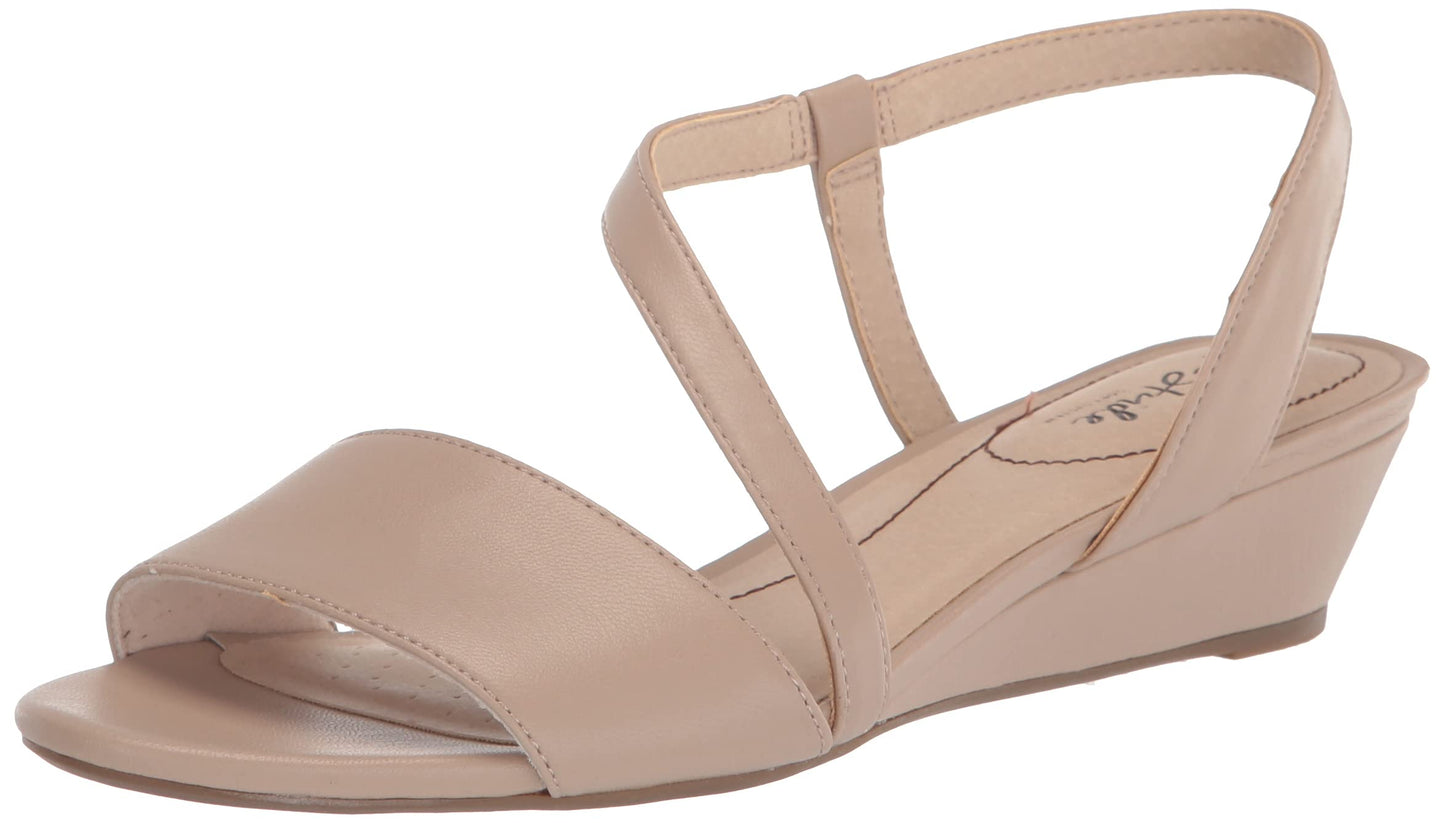 LifeStride Womens Yasmine Wedge Sandal Tender Taupe Size 6M
