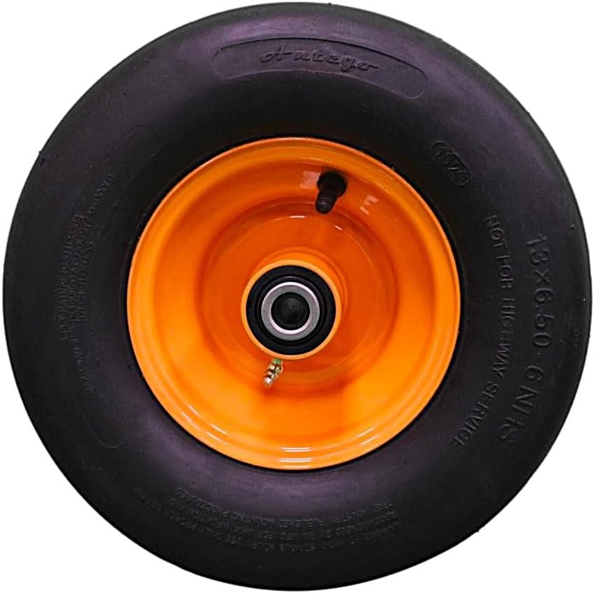 13x6.50-6 4 Ply Smooth with 6x4.5 Cats Eye Gold Wheel Assembly for Scag (Qty: 1)