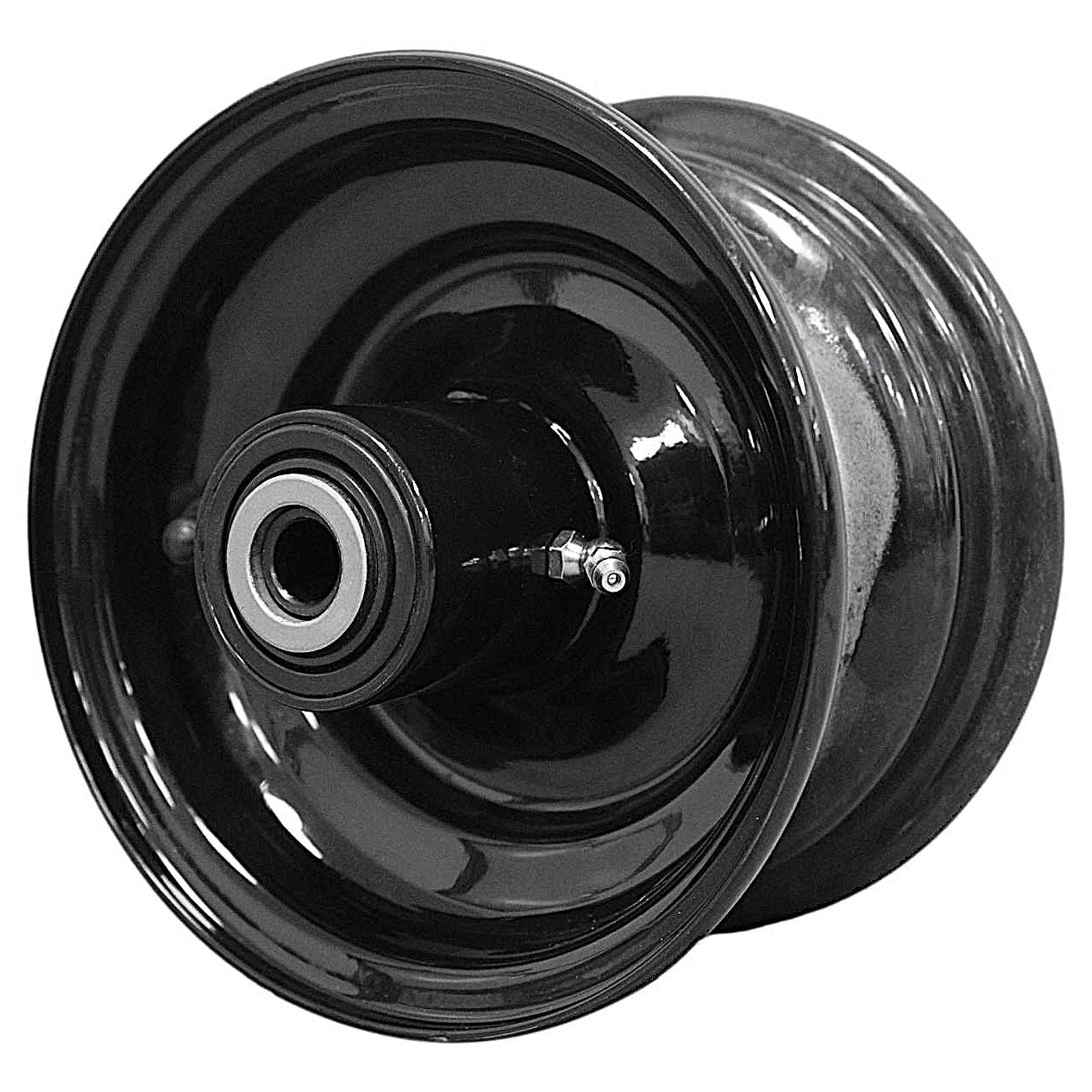 6x3.25 Hubbed Wheel- Black -