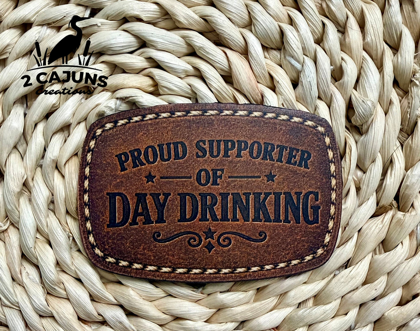 Proud Supporter of Day Drinking UV Printed Hat Patch - 4 Colors Available
