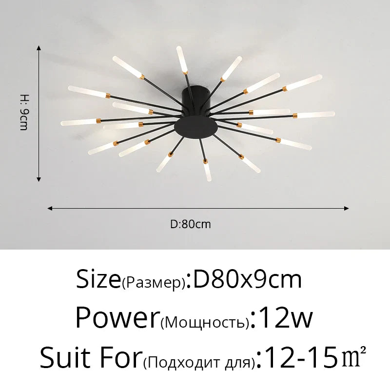Modern Acrylic Ceiling LED Indoor Lighting For Bedroom Living Room or Kids Room Frame 175-260V