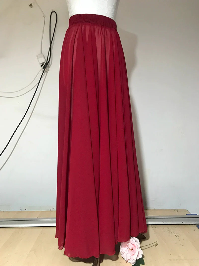 720-Degree Large Hem Half-Length Yarn Dance Skirt