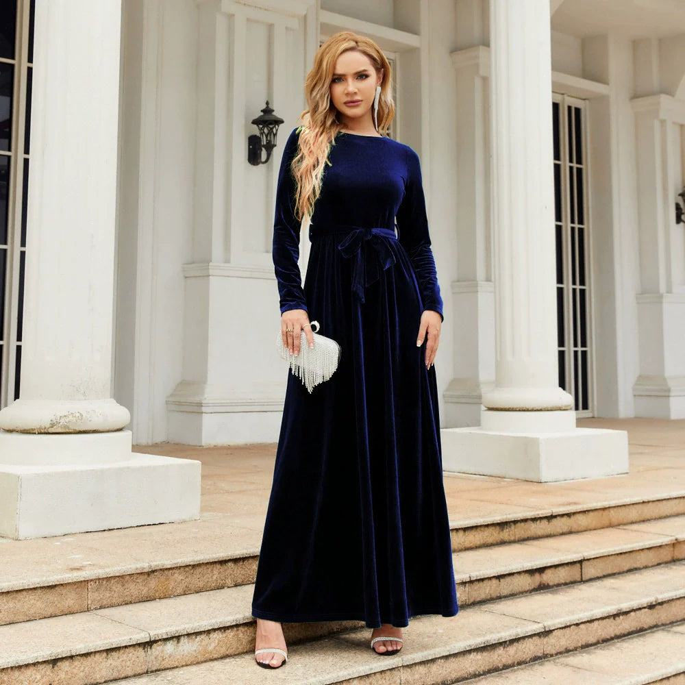 Golden Velvet Luxury Comfort Dress