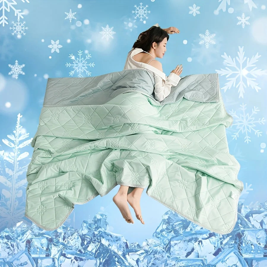 Cool Feeling Blanket Antibacterial Ice Cream Summer Quilt Washable Solid Color