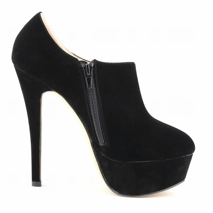 Leather Woman Think High Heel Platform Pump Pointed Toe Shoes