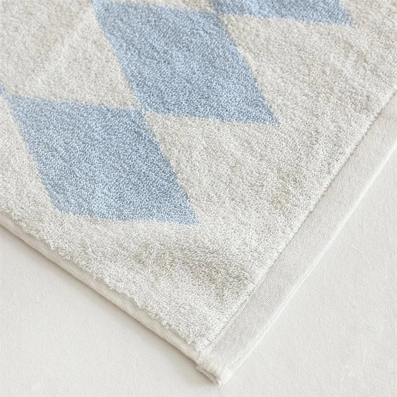 Striped Geometric Rhombuses Cotton Soft Towels