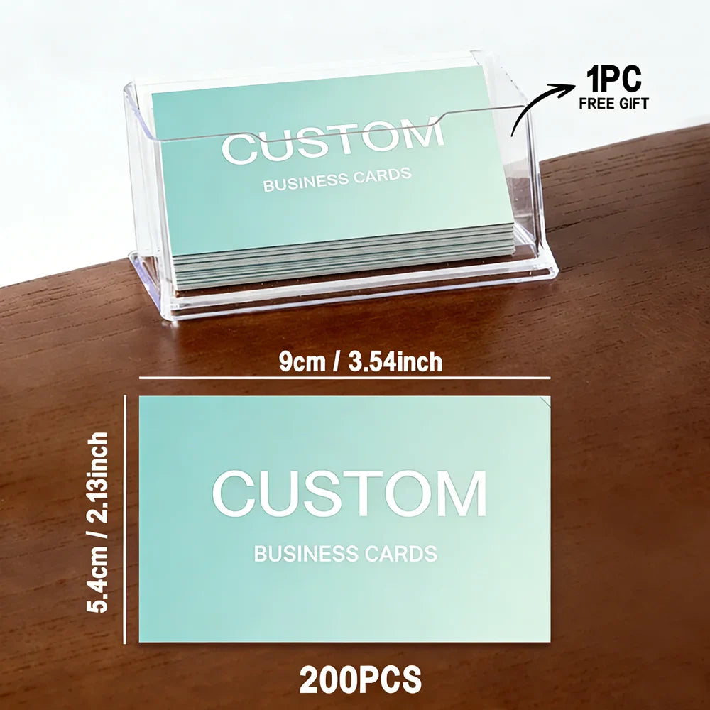 200pcs, Custom Business Cards/Cards, Business Cards, Desktop Business Cards, Thank You Cards, Business Cards, Waterproof Surface