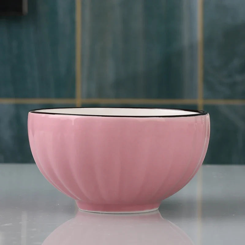 Large Size Cerc Bowl Set Creative Bowl Plate Combination Microwave Se Home Use Single 4 Pieces New 202 Dining Utensils