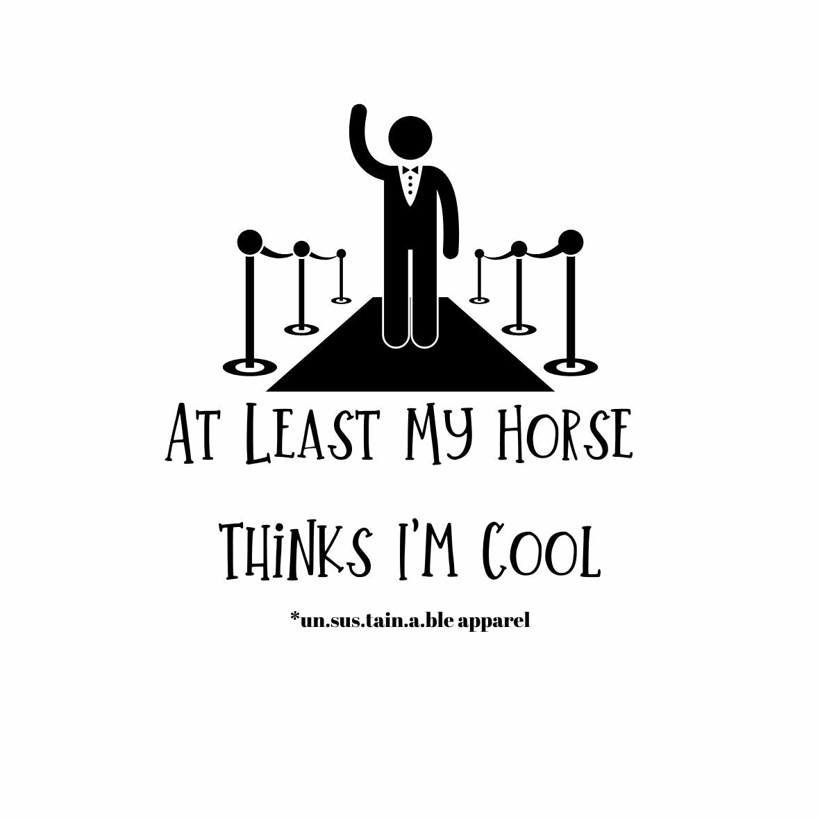 Die Cut Vinyl Stickers - 3x3 - Horse Thinks I'm Cool