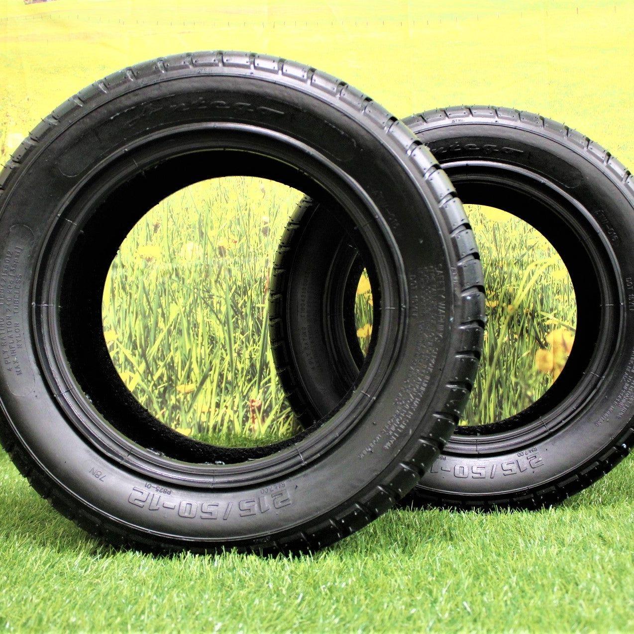 215/50-12 4 Ply (Set of 2) Golf Cart Tires DOT Rated ATW-016