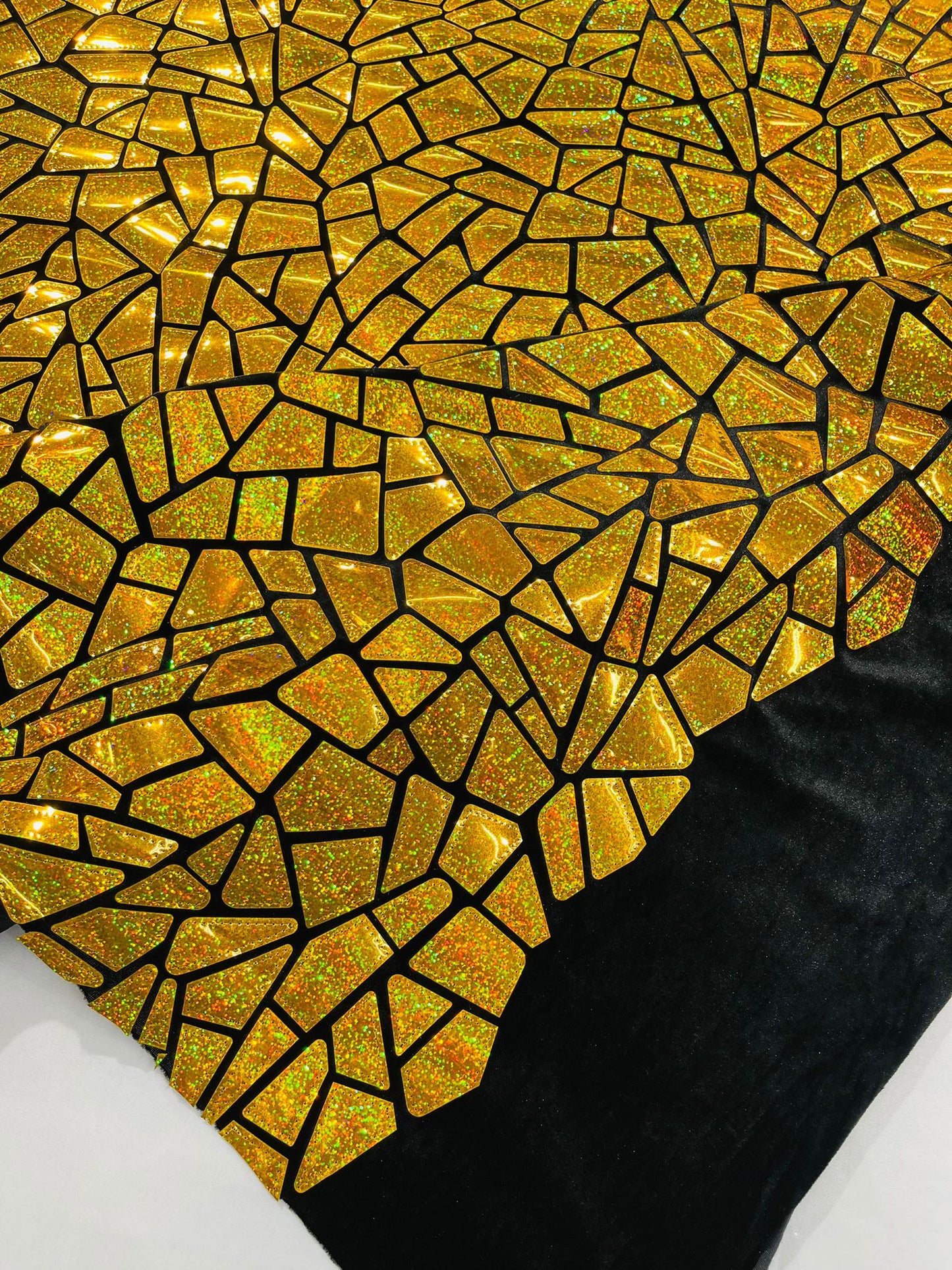 Broken Glass Sequin Velvet 58" Wide| New Creations Fabric & Foam Inc.