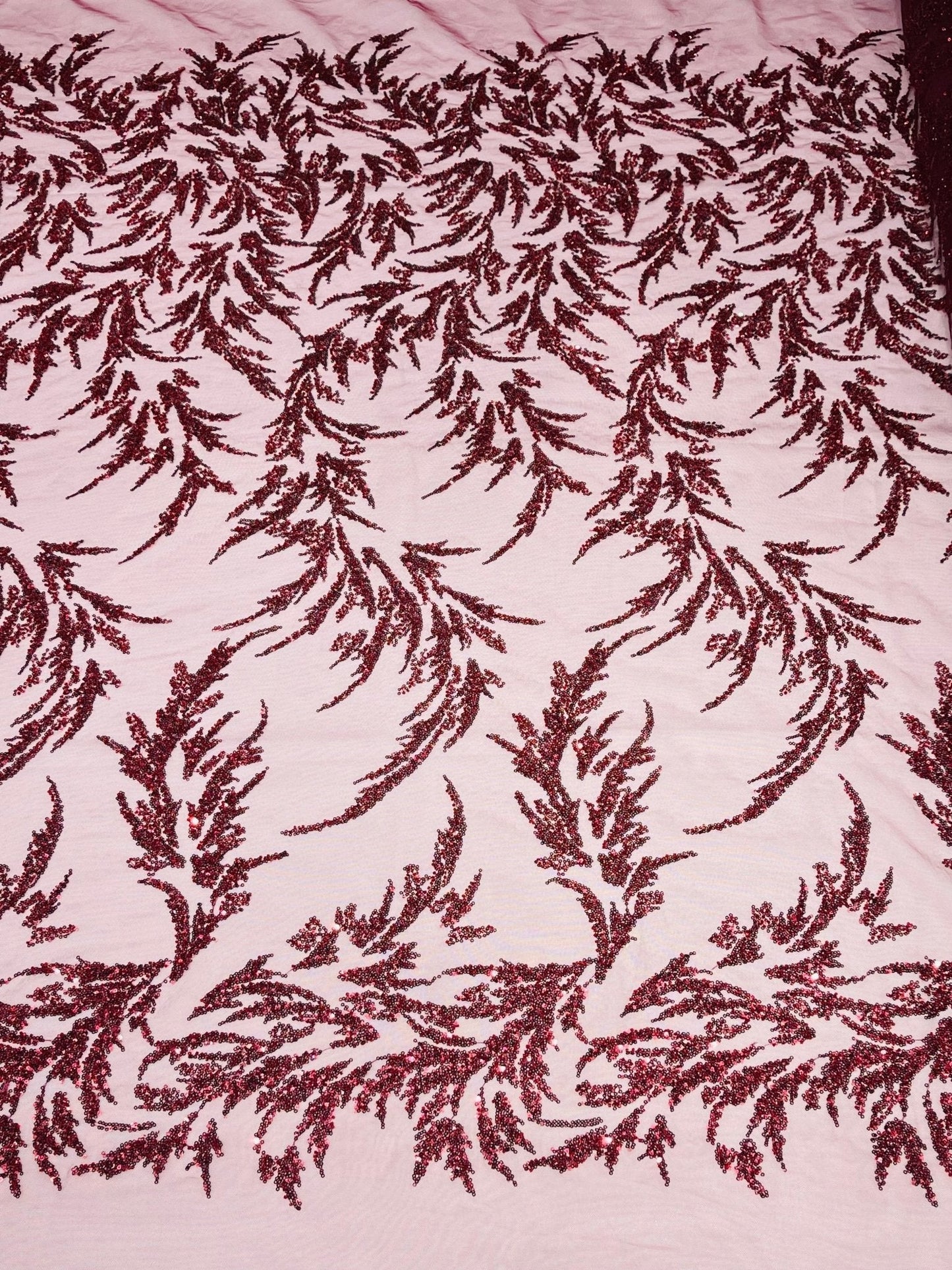 Fashion Beaded Vine Lace 54" Wide| New Creations Fabric & Foam Inc.
