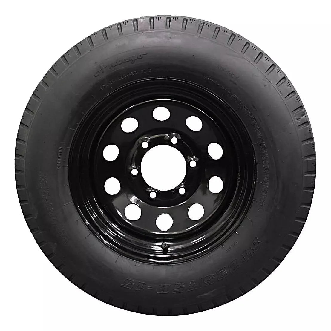 (Single Assembly) Antego Tire and Wheel 225/75D15 Highway Terrain Assembly – Optimized for High Load Performance, 15.0-Inch Rim, Load 113.0, Speed M | A15604520096208ST22575D15