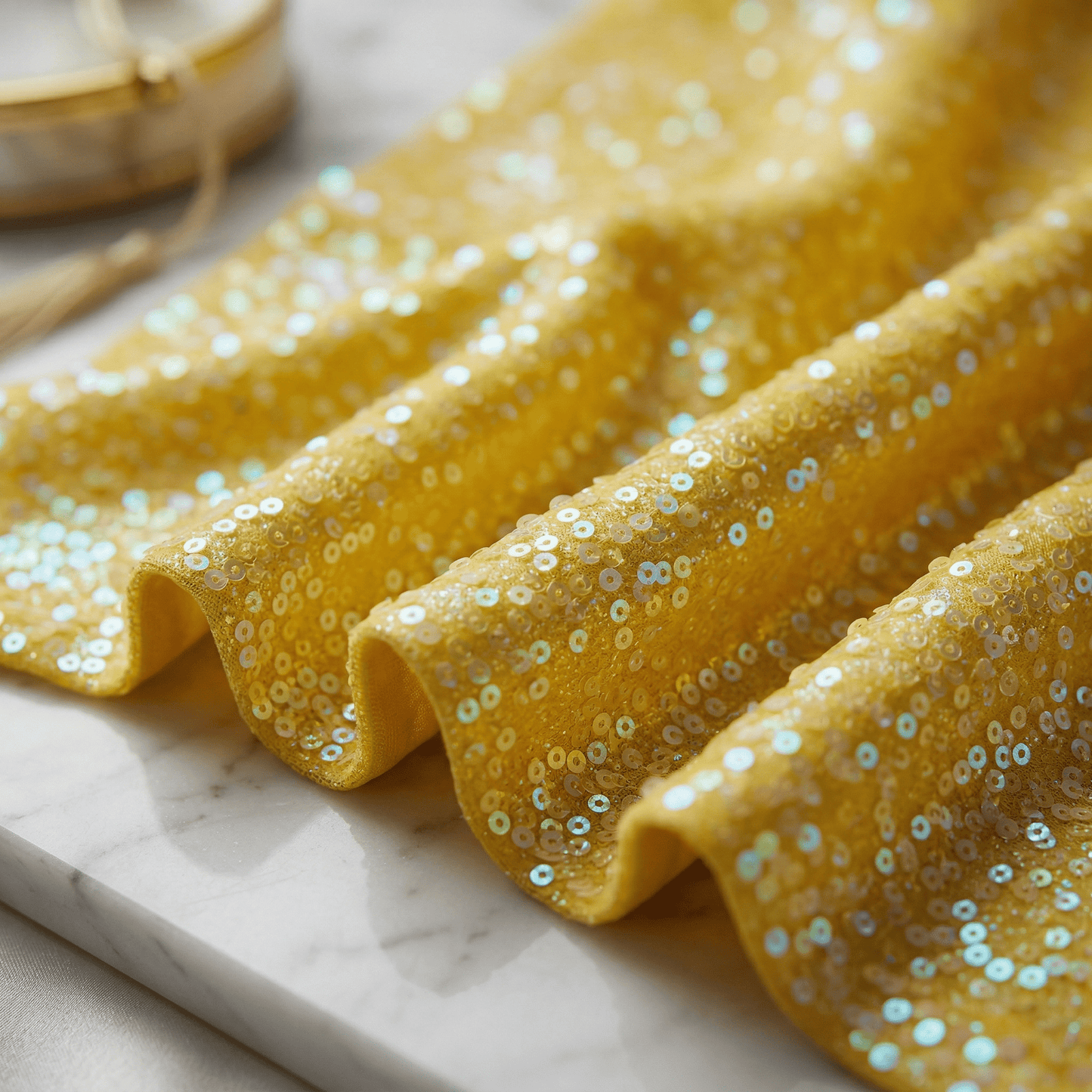 Sword Sequin Fabric by the Yard 54” Wide – Iridescent Flip Sequin Stretch Fabric for Dresses, Costumes, Backdrops & Event Decor