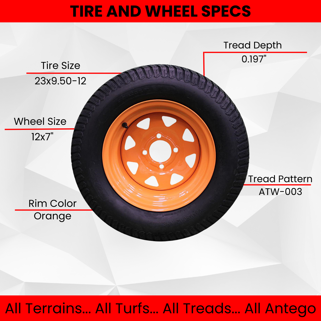 23x9.50-12 Scag Cougar Tiger Cub 48” Tire/Wheel Assemblies - Replaces 482044 481659 (Set of Two) ATW-003