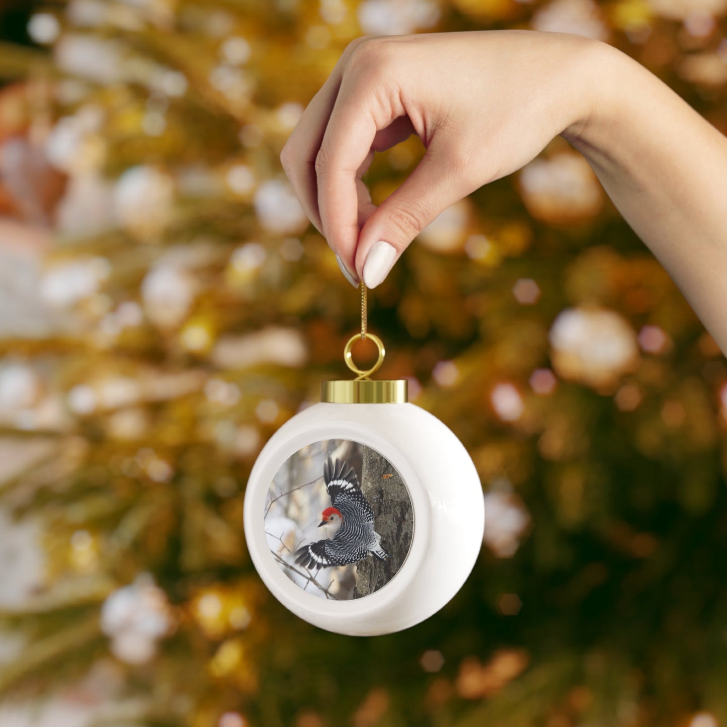 Red-bellied Woodpecker - Christmas Ball Ornament