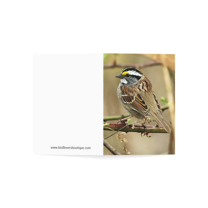 White-throated Sparrow - Greeting Cards (1, 10, 30, and 50pcs)