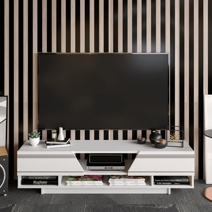 Aspatria 63" TV Stand and Media Console with Cabinets and Shelves fro TVs up to 72"