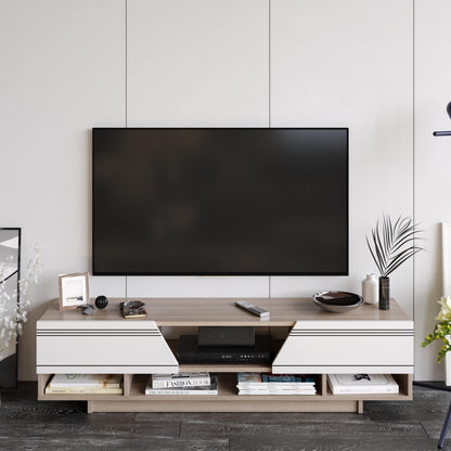 Aspatria 63" TV Stand and Media Console with Cabinets and Shelves fro TVs up to 72"