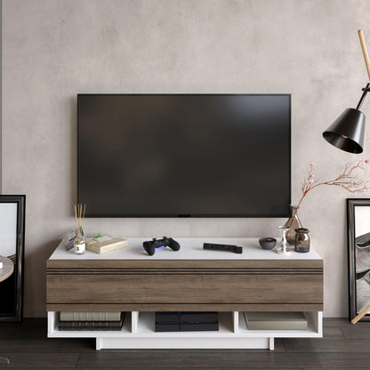 Celestia 47" TV Stand and Media Console with Cabinets and Open Shelves