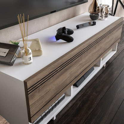 Celestia 47" TV Stand and Media Console with Cabinets and Open Shelves