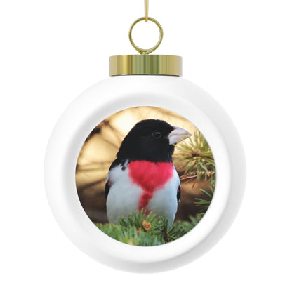 Rose-breasted Grosbeak - Christmas Ball Ornament