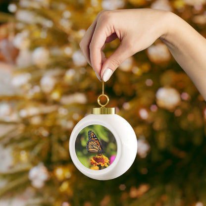 Monarch Butterfly - Christmas Ball Ornament