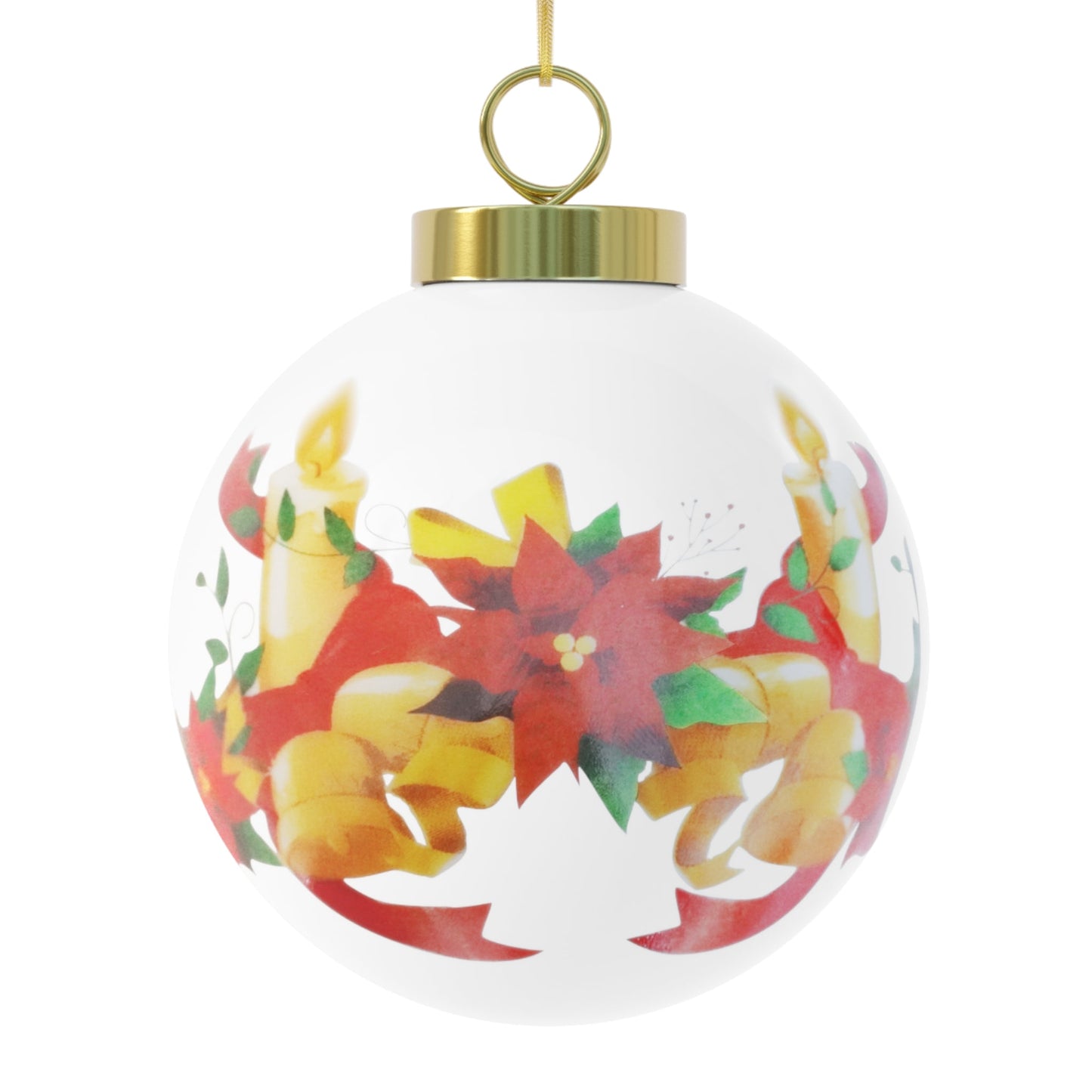 Cedar Waxwing - Christmas Ball Ornament