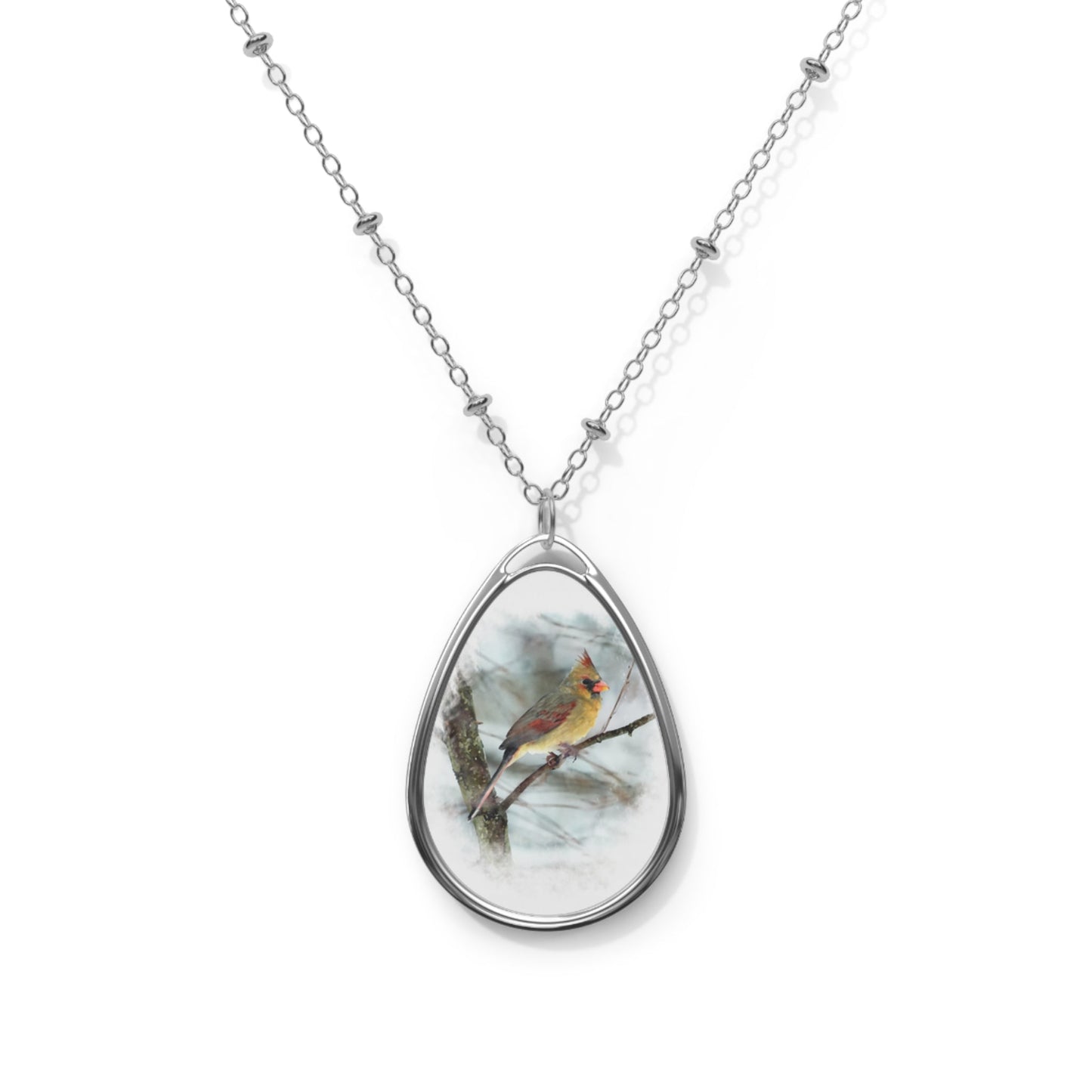 Norther Cardinal Female Painterly - Necklace