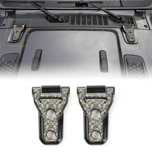 Camo hood hinge overlay decal 16 for Jeep JL Wrangler Gladiator