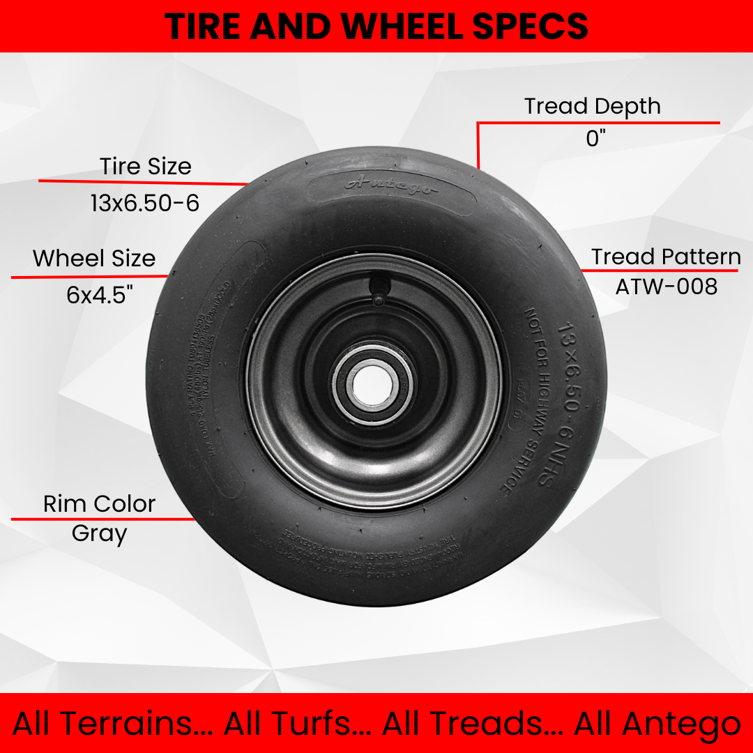 13x6.50-6 4 Ply Ariens/Gravely Tire and Wheel Assembly (Set of Two)