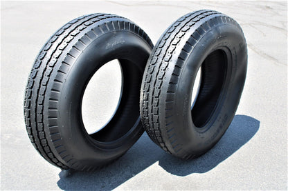 Antego ST225/75D15 Bias Trailer Tires, 8 Ply Load Range D by Antego Tire & Wheels (Set of 2)