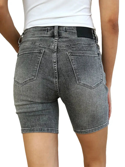 Judy Blue Full Size High Waist Washed Denim Shorts