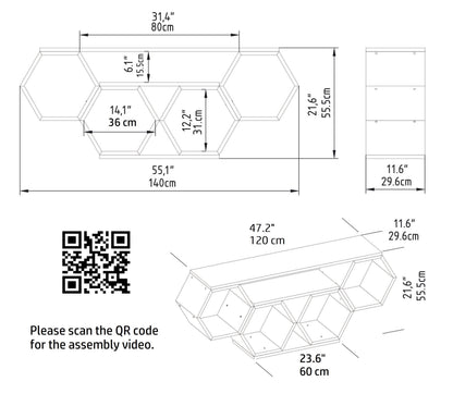 Bal 47'' Geometric Style TV Stands