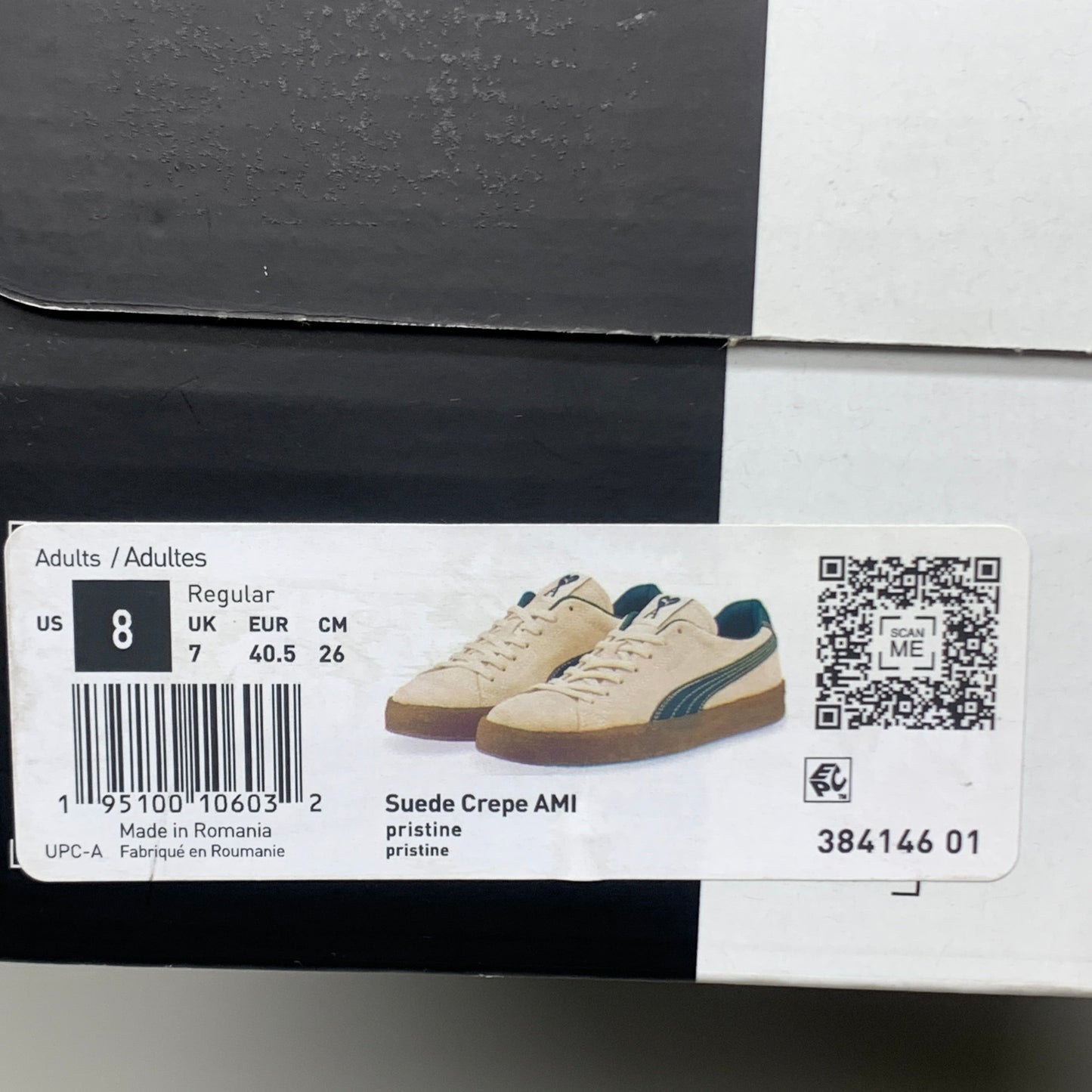 Puma AMI X Suede Crepe Lace Up Mens Sneakers Casual Shoes SZ 8 38414601 New Other