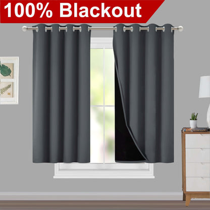 1pc Classic Blackout Curtains with Grommet Thermal Insulated Living Room Bedroom Kitchen Bathroom