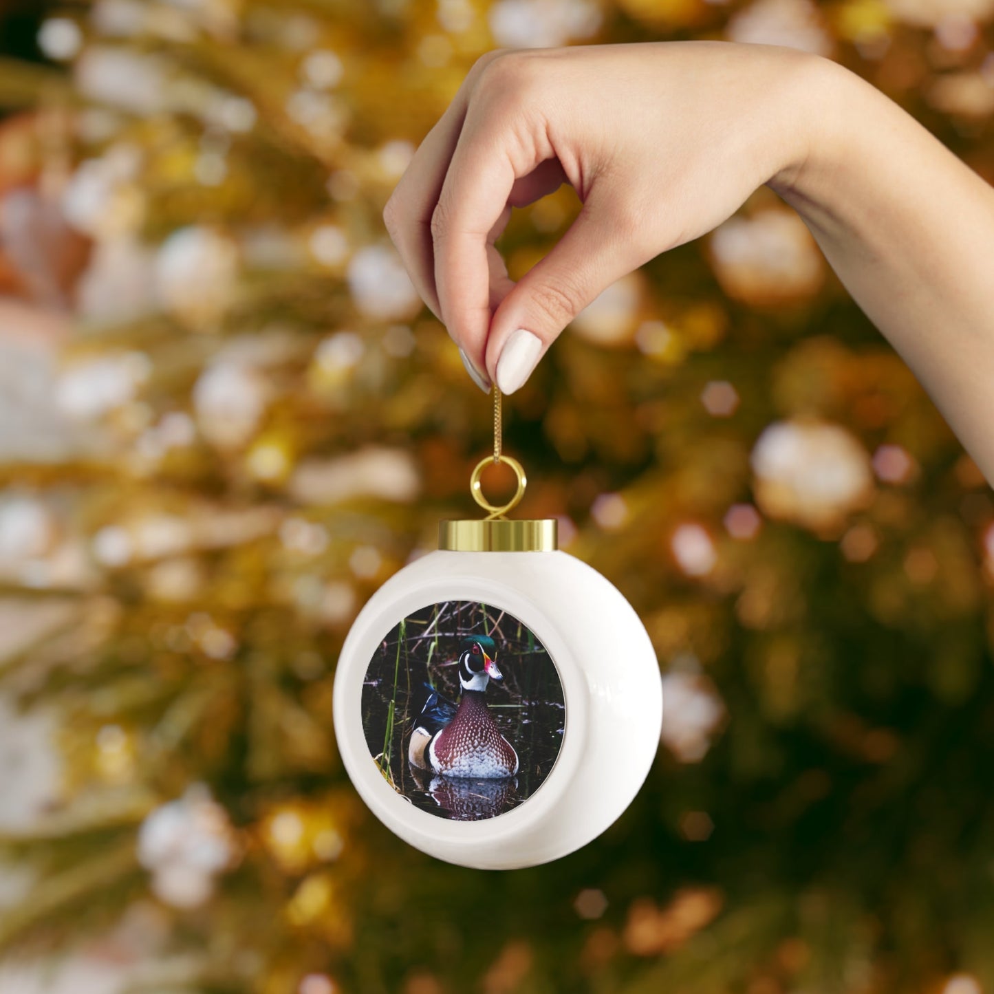 Wood Duck - Christmas Ball Ornament