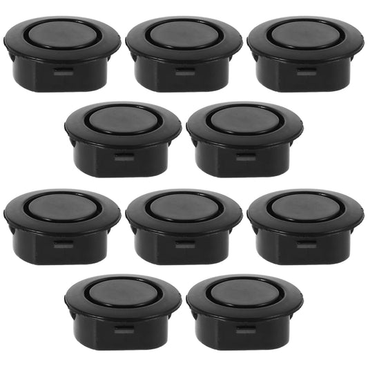 Homoyoyo 10PCS Car Rear Bumper Radar Hole Cover Plastic Plugs Black