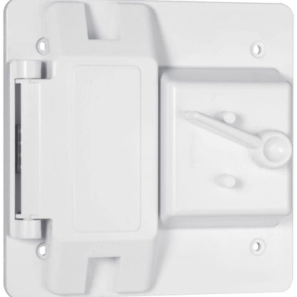 Hubbell Raco 2-Gang Weatherproof Cover Plastic Toggle GFCI White