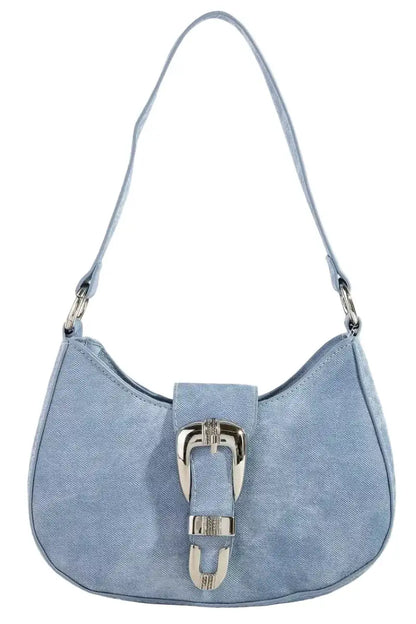 Fame Buckle Detail Hobo Shoulder Bag
