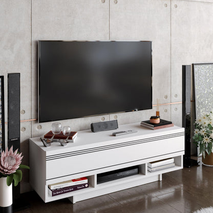Celestia 47" TV Stand and Media Console with Cabinets and Open Shelves