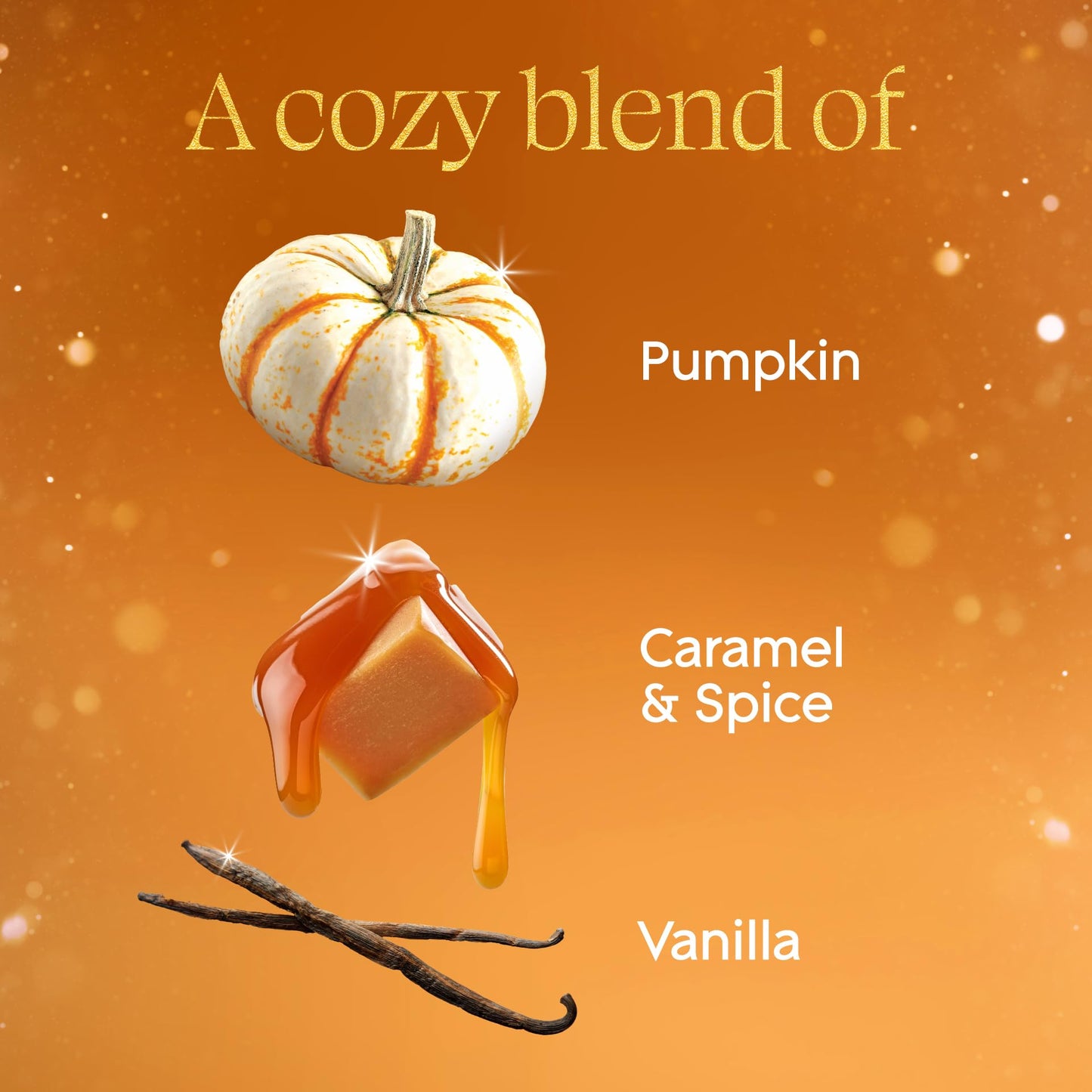 Glade 3-Wick Scented Candle Jar Pumpkin & Ginger 6.8 Oz 3 Count