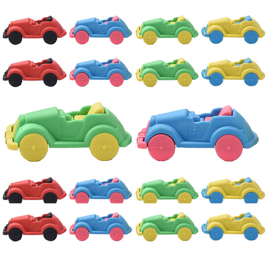 RONDURE Car Erasers 18 Pcs 3D Sports Car Puzzle Take Apart Erasers Kids