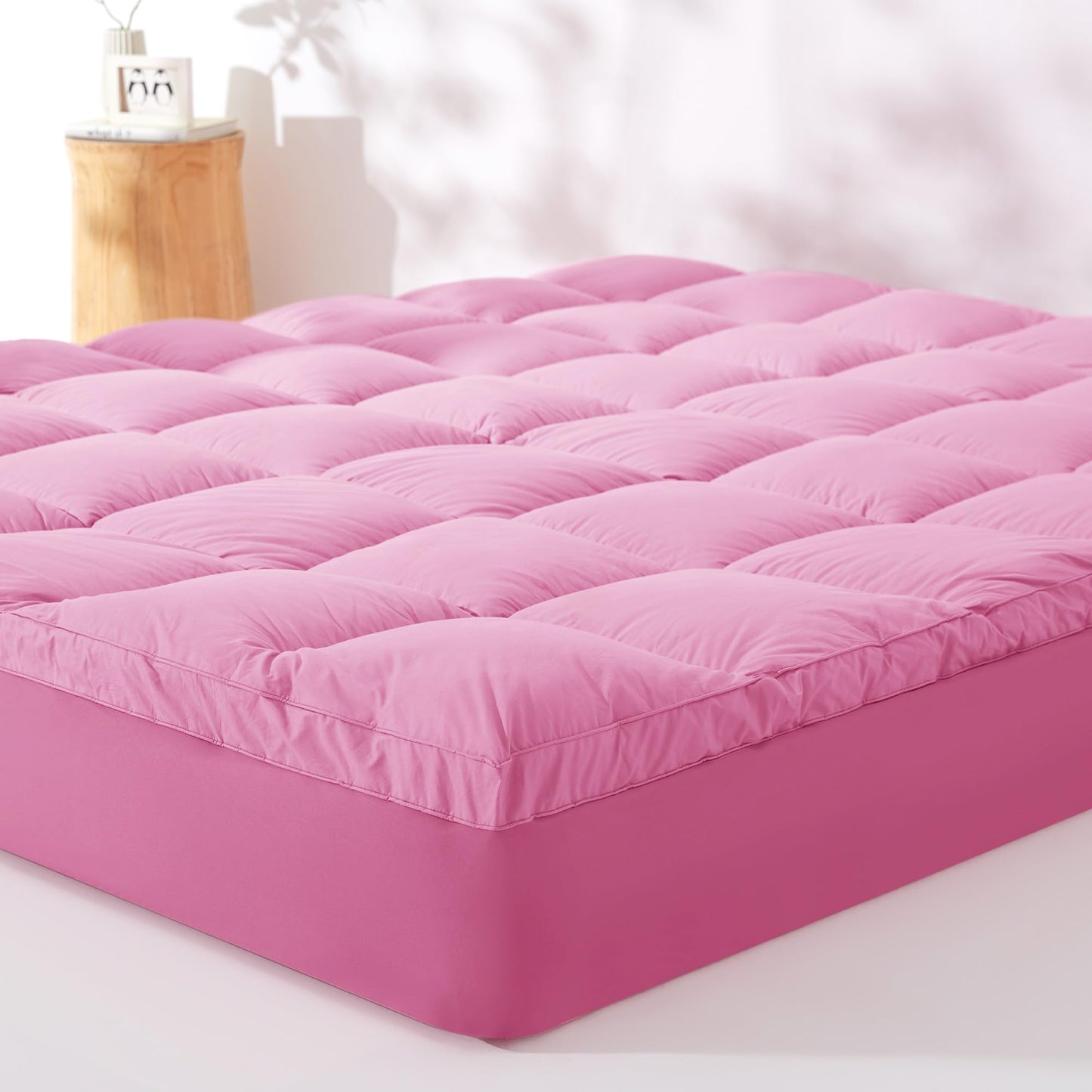 KUB Cotton Mattress Topper Cooling Pillow Top White Queen 80x60in