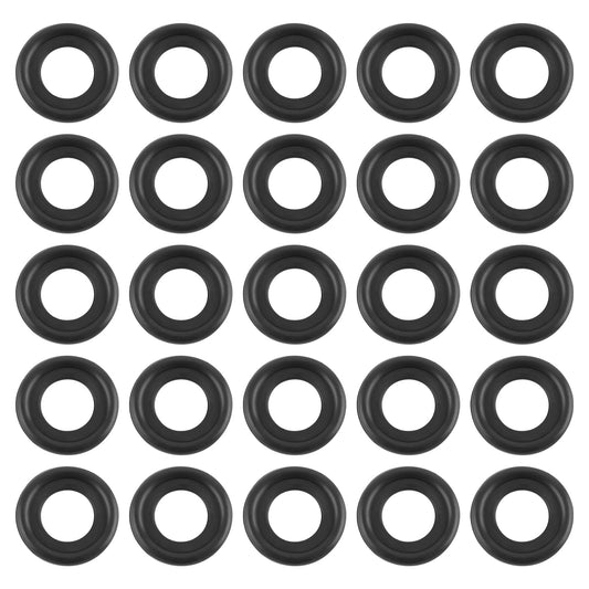 leechio 25 PCS Automotive Oil Drain Plug Gasket M14 Rubber Seal Black