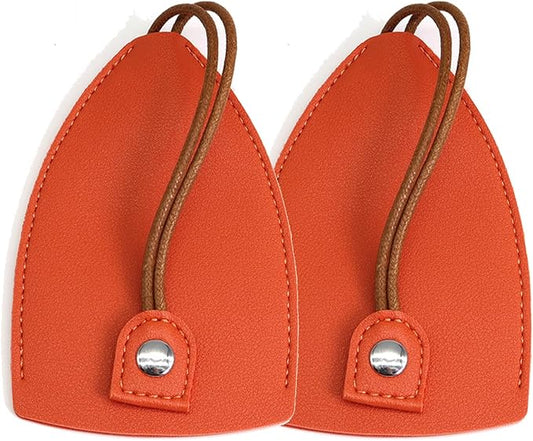 pvotawp 2PCS PU Leather Pull-Out Key Case Cover Large Capacity Orange