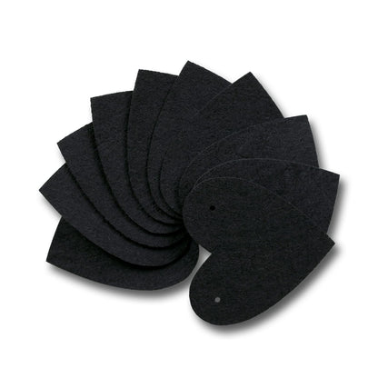 Guzon 4 Sets Black Heart Felt Banners Gothic Wedding Valentine Party Decor