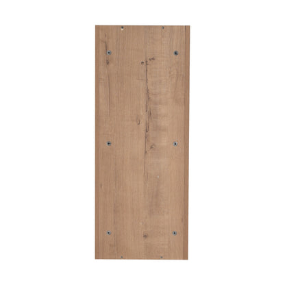 Modern Bathroom Wall-Mounted Storage Rack with Floating Design in Imitative Oak Plywood, 12 Inches