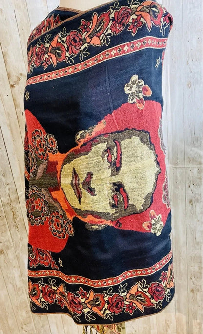 Artesenal Mexican Frida Kahlo Shawl Wrap Reboso Pashima Artesanal Mexicano de Frida Kahlo